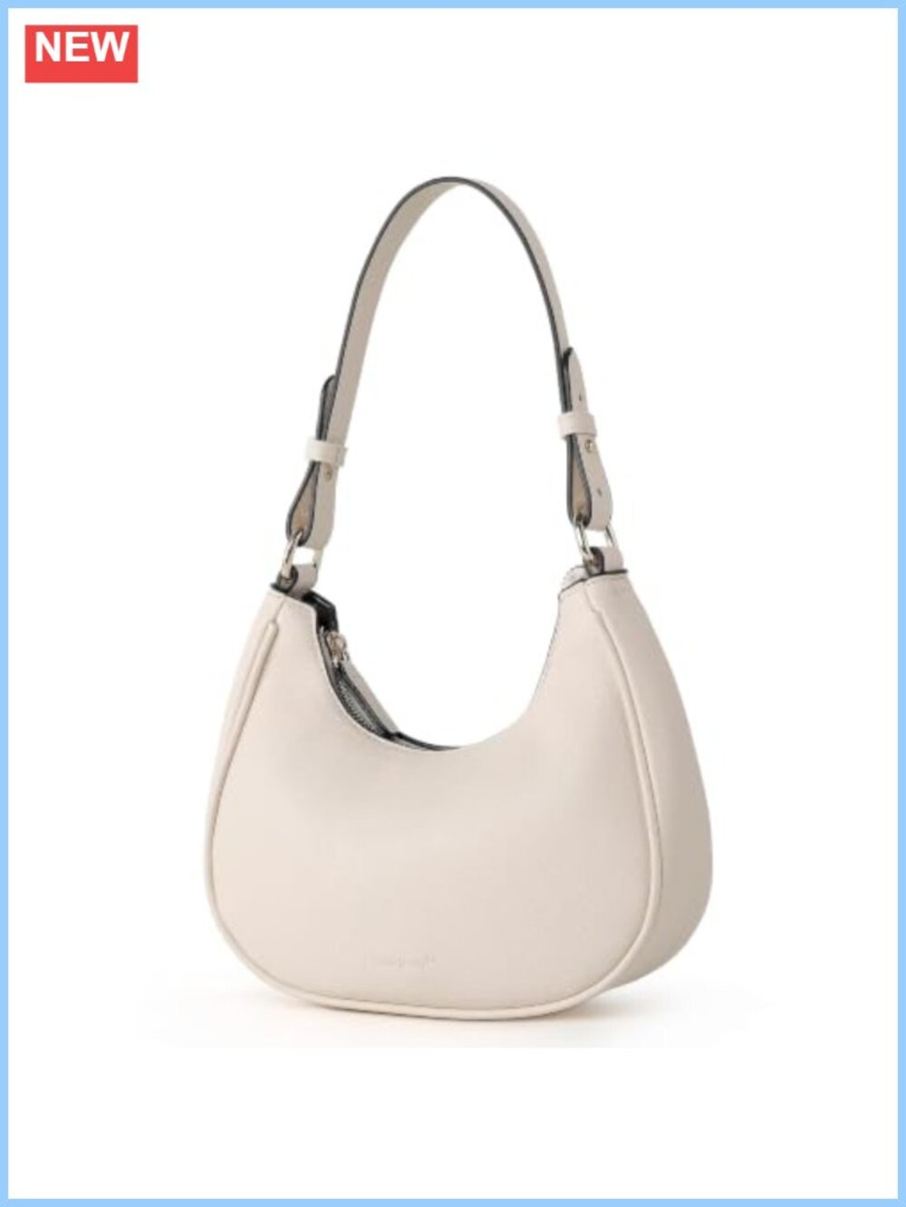 Small Hobo Shoulder Bag PU Leather Zipper Women's Mini Purse